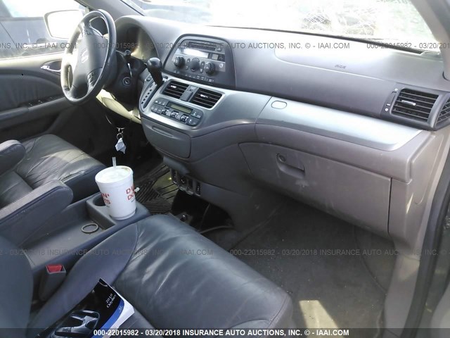 5FNRL3H61AB075642 - 2010 HONDA ODYSSEY EXL ნაცრისფერი ფოტო 5