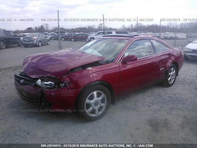 2T1CF28P1XC223723 - 1999 TOYOTA CAMRY SOLARA SE/SLE RED photo 2