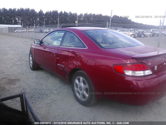 2T1CF28P1XC223723 - 1999 TOYOTA CAMRY SOLARA SE/SLE წითელი ფოტო 3