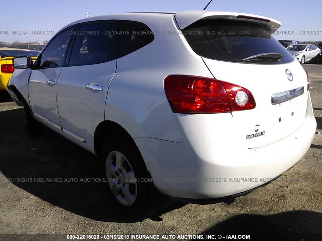 JN8AS5MTXCW264543 - 2012 NISSAN ROGUE S/SV WHITE photo 3