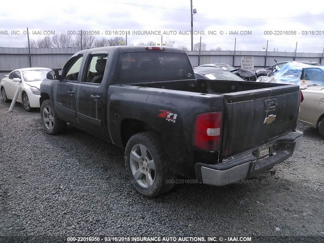 3GCPKSE37BG384798 - 2011 CHEVROLET SILVERADO K1500 LT BLACK photo 3