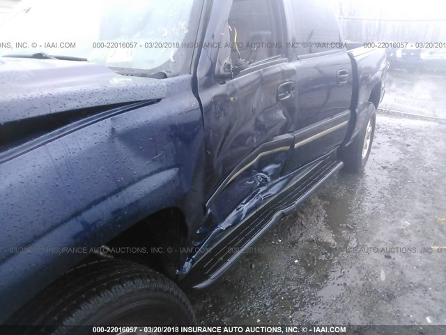 2GCEK13TX61179334 - 2006 CHEVROLET SILVERADO K1500 BLUE photo 6