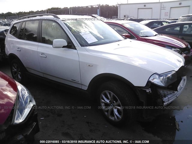 WBXPC93479WJ28922 - 2009 BMW X3 XDRIVE30I WHITE photo 1