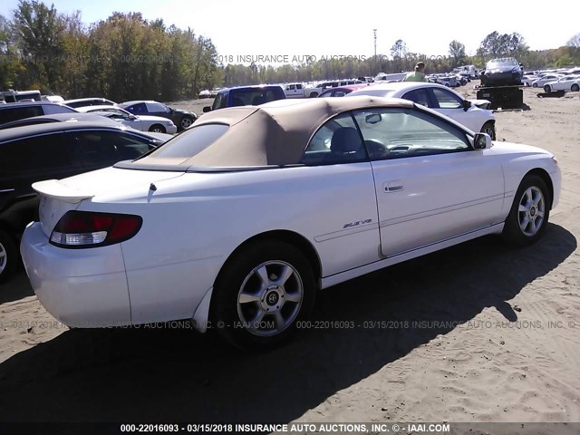 2T1FF22P11C852928 - 2001 TOYOTA CAMRY SOLARA SE/SLE WHITE photo 4