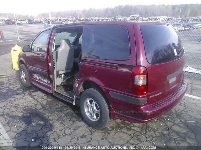 1GBDV13EX5D144806 - 2005 CHEVROLET VENTURE INCOMPLETE MAROON photo 3