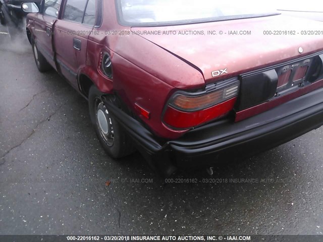 JT2AE94A1L3325054 - 1990 TOYOTA COROLLA DLX BURGUNDY photo 6