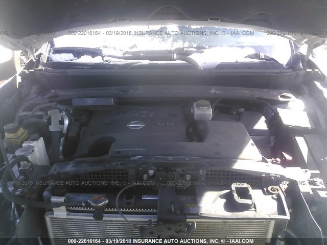 5N1AR2MM8DC614894 - 2013 NISSAN PATHFINDER S/SV/SL/PLATINUM 银色 照片 10