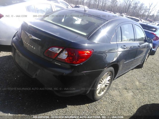 1C3LC56K27N528943 - 2007 CHRYSLER SEBRING TOURING BLACK photo 4