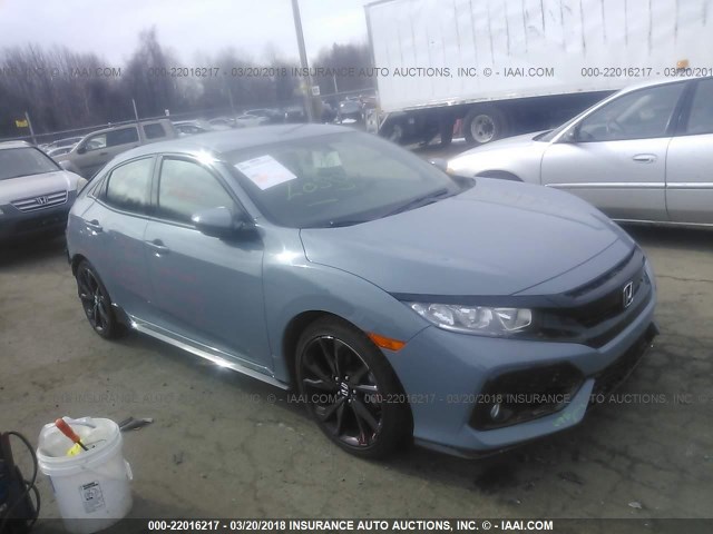 SHHFK7G44HU233137 - 2017 HONDA CIVIC SPORT BLUE photo 1