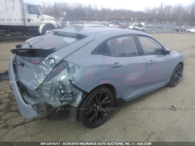 SHHFK7G44HU233137 - 2017 HONDA CIVIC SPORT 蓝色 照片 4