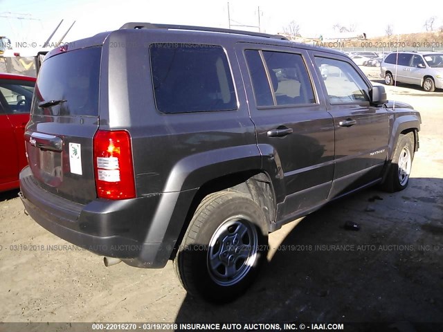 1C4NJRBB4HD108518 - 2017 JEEP PATRIOT SPORT GRAY photo 4