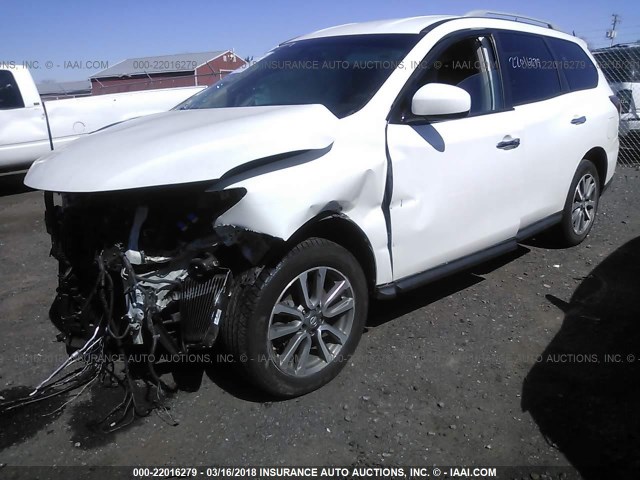 5N1AR2MM4DC666944 - 2013 NISSAN PATHFINDER S/SV/SL/PLATINUM 白色 照片 2