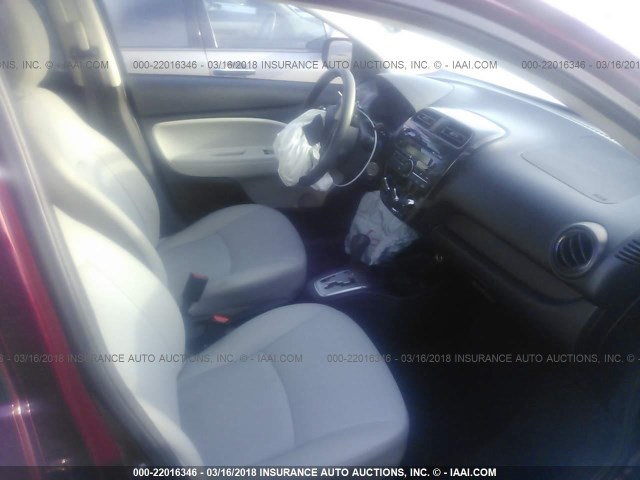 ML32F3FJ2HHF05582 - 2017 MITSUBISHI MIRAGE G4 ES Бордовый фото 5