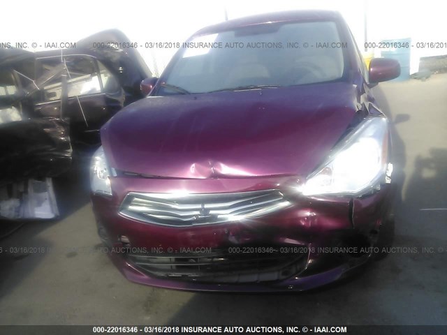 ML32F3FJ2HHF05582 - 2017 MITSUBISHI MIRAGE G4 ES Бордовый фото 6