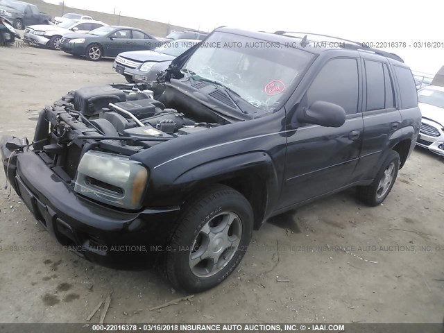 1GNDT13S872246912 - 2007 CHEVROLET TRAILBLAZER LS/LT BLACK photo 2