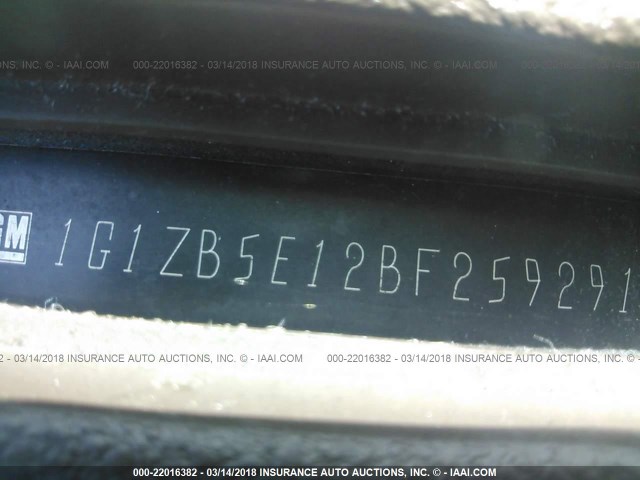 1G1ZB5E12BF259291 - 2011 CHEVROLET MALIBU LS 棕色 照片 9