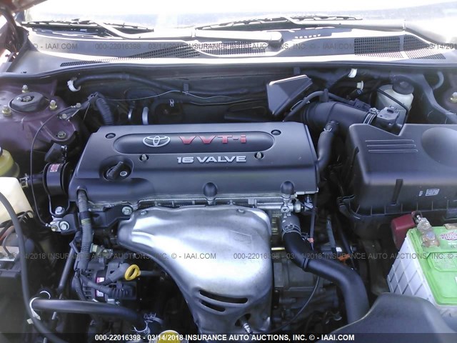 4T1BE32K66U106198 - 2006 TOYOTA CAMRY LE/XLE/SE MAROON photo 10