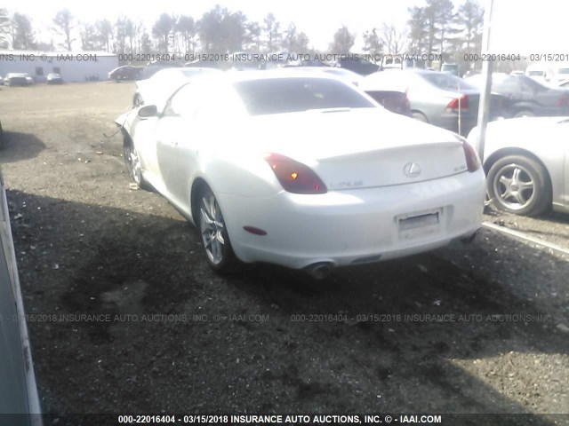 JTHFN48Y820033035 - 2002 LEXUS SC 430 WHITE photo 3