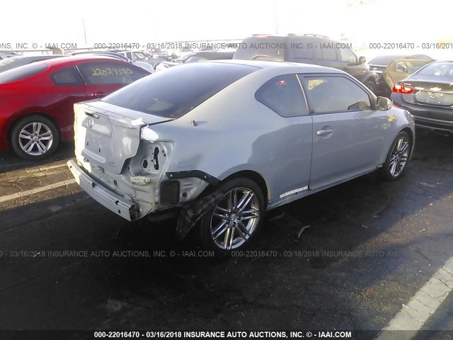 JTKJF5C78D3048707 - 2013 TOYOTA SCION TC 浅蓝色 照片 4