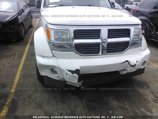 1D8GT58KX7W583033 - 2007 DODGE NITRO SLT WHITE photo 6