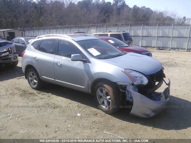 JN8AS5MT2BW182854 - 2011 NISSAN ROGUE S/SV/KROM Light Blue photo 1