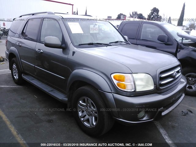 5TDZT38A63S137605 - 2003 TOYOTA SEQUOIA LIMITED GRAY photo 1