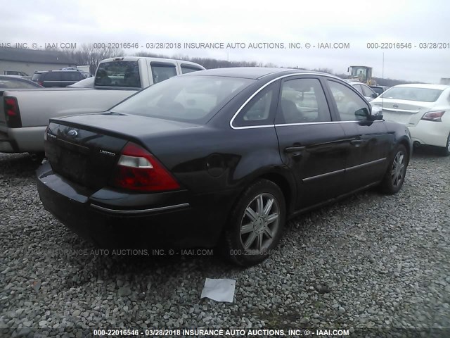 1FAFP25145G175200 - 2005 FORD FIVE HUNDRED LIMITED BLACK photo 4