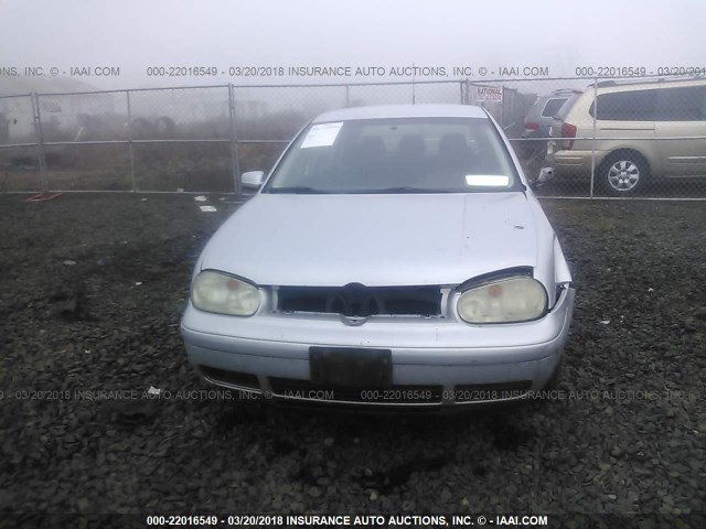 9BWFL61J864012089 - 2006 VOLKSWAGEN GOLF GL SILVER photo 6