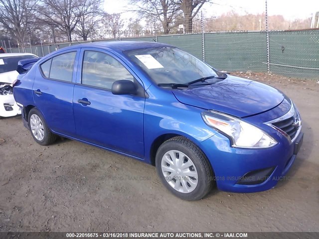 3N1CN7AP0FL822265 - 2015 NISSAN VERSA S/S PLUS/SV/SL BLUE photo 1