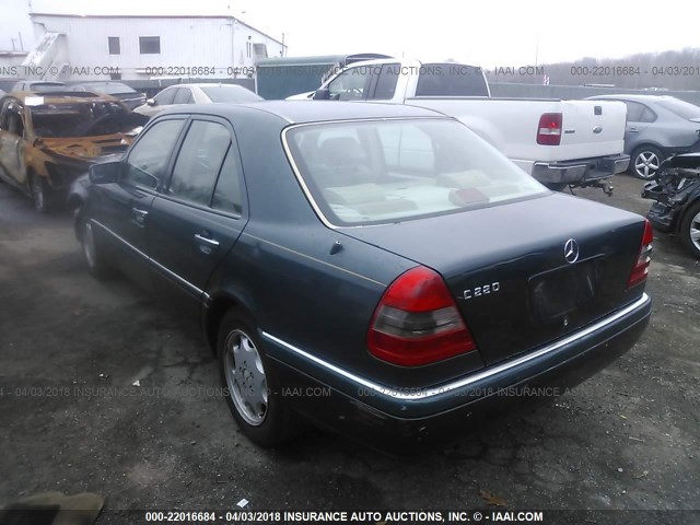 WDBHA22EXTF337067 - 1996 MERCEDES-BENZ C 220 GREEN photo 3