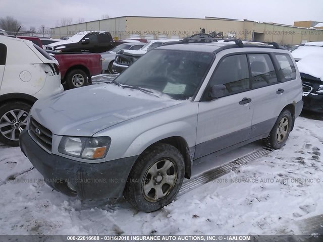 JF1SG636X5H753444 - 2005 SUBARU FORESTER 2.5X SILVER photo 2