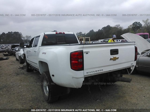 1GC4K0C8XGF123177 - 2016 CHEVROLET SILVERADO K3500 LTZ WHITE photo 3