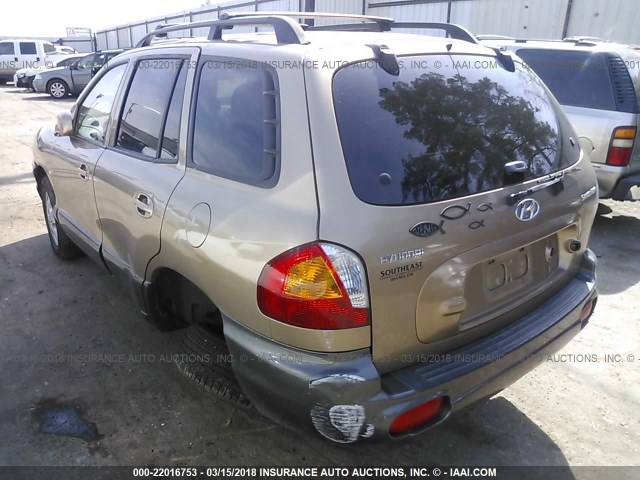 KM8SB12B44U592746 - 2004 HYUNDAI SANTA FE GL BEIGE photo 3