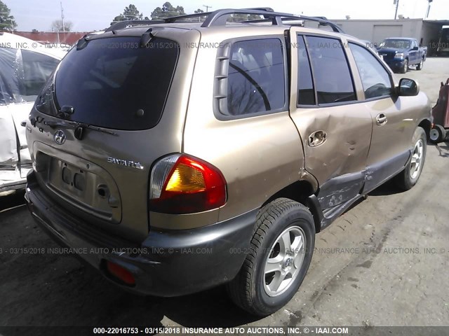 KM8SB12B44U592746 - 2004 HYUNDAI SANTA FE GL BEIGE photo 4