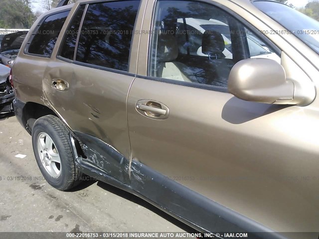 KM8SB12B44U592746 - 2004 HYUNDAI SANTA FE GL BEIGE photo 6