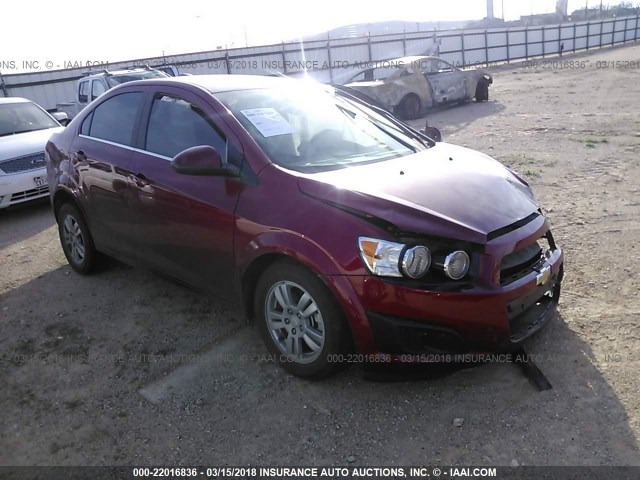 1G1JC5SH6G4156955 - 2016 CHEVROLET SONIC LT RED photo 1