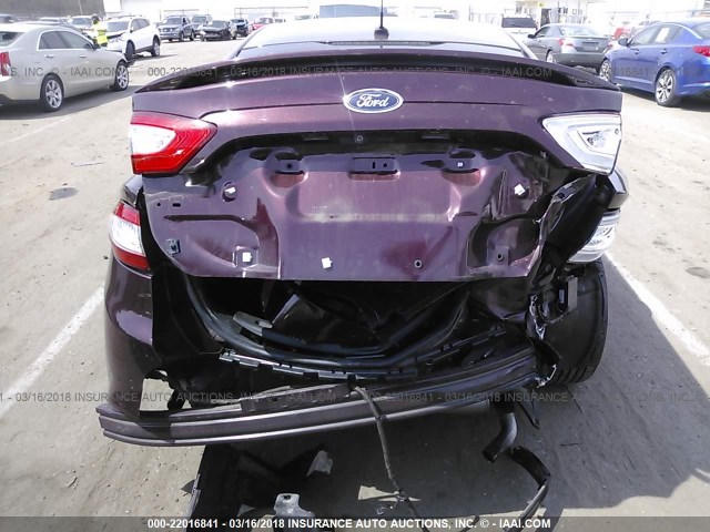 3FA6P0D9XDR211474 - 2013 FORD FUSION TITANIUM BURGUNDY photo 6