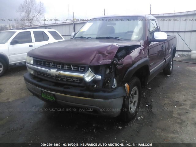 1GCEK14T72E116795 - 2002 CHEVROLET SILVERADO K1500 MAROON photo 6