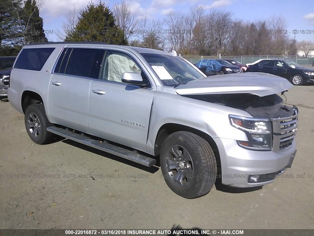 1GNSKHKC5GR255975 - 2016 CHEVROLET SUBURBAN K1500 LT SILVER photo 1