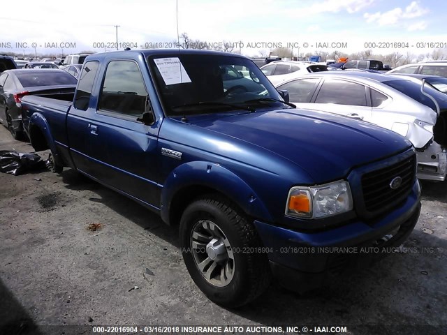 1FTZR45E19PA29567 - 2009 FORD RANGER SUPER CAB BLUE photo 1