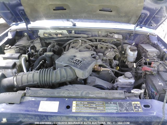 1FTZR45E19PA29567 - 2009 FORD RANGER SUPER CAB BLUE photo 10