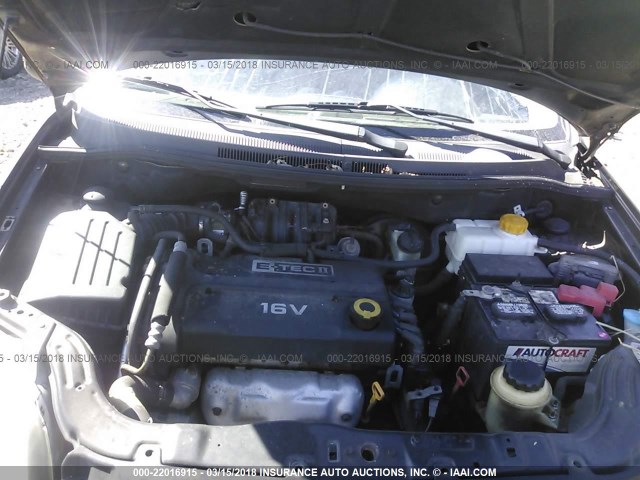 KL1TD56697B146350 - 2007 CHEVROLET AVEO LS BLACK photo 10