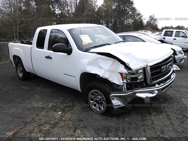 1GTEC19X39Z113954 - 2009 GMC SIERRA C1500 WHITE photo 1