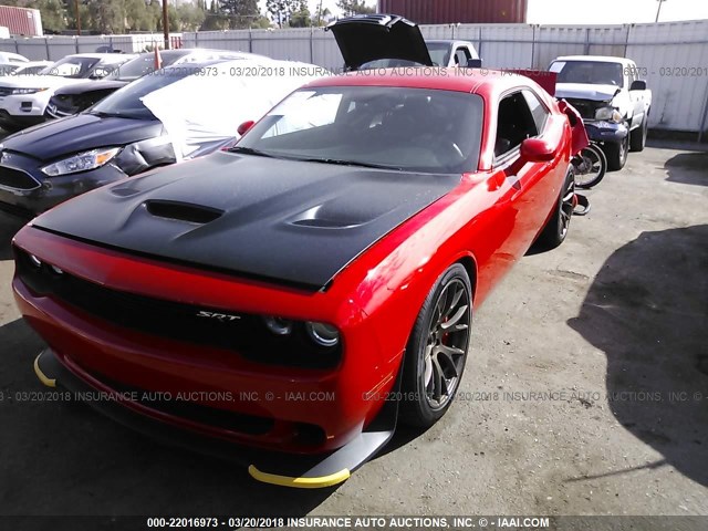 2C3CDZC97GH209424 - 2016 DODGE CHALLENGER SRT HELLCAT RED photo 2