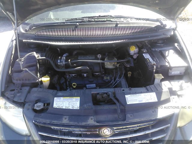 2C8GP64L25R227994 - 2005 CHRYSLER TOWN & COUNTRY LIMITED TEAL photo 10