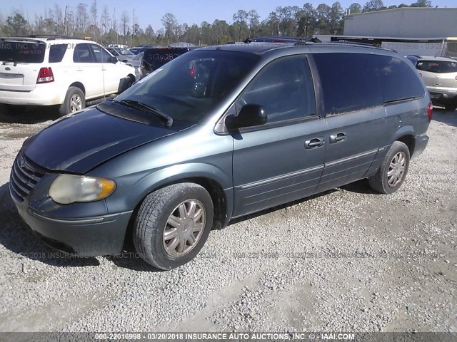 2C8GP64L25R227994 - 2005 CHRYSLER TOWN & COUNTRY LIMITED TEAL photo 2