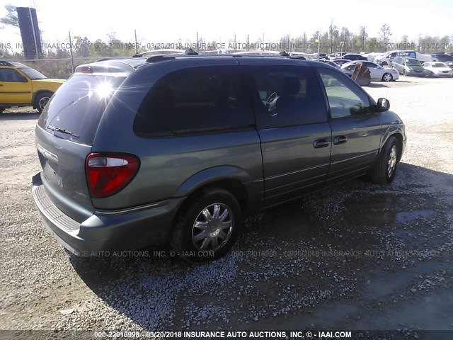 2C8GP64L25R227994 - 2005 CHRYSLER TOWN & COUNTRY LIMITED TEAL photo 4