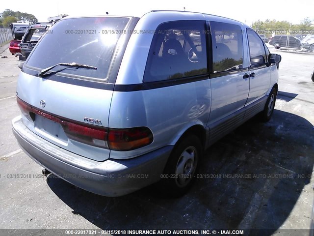 JT3AC12R9M0048426 - 1991 TOYOTA PREVIA LE BLUE photo 4