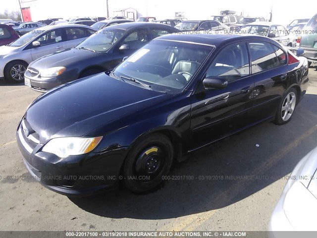 4S3BL616787205159 - 2008 SUBARU LEGACY 2.5I BLACK photo 2