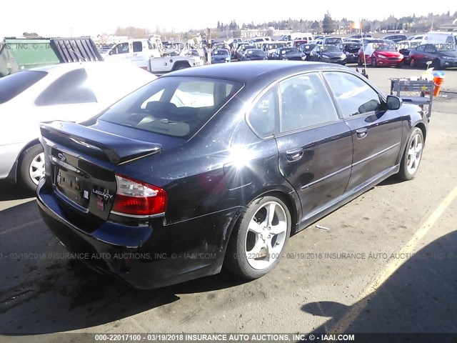 4S3BL616787205159 - 2008 SUBARU LEGACY 2.5I BLACK photo 4